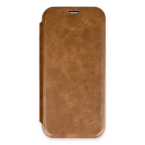 İphone 16 Pro Kılıf Flip Cover - Taba