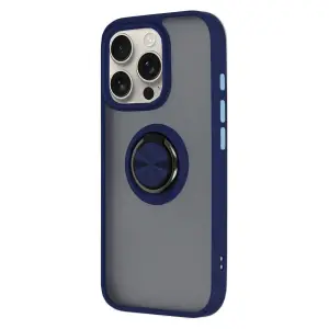 İphone 16 Pro Kılıf Montreal Yüzüklü  Kapak - Lacivert