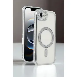 İphone 16e Joke Simli Magneticsafe Kılıf - Siyah