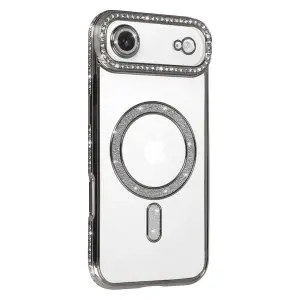 İphone 17 Air Joke Simli Magneticsafe Kılıf - Gümüş