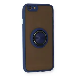İphone 6 Kılıf Montreal Yüzüklü  Kapak - Lacivert
