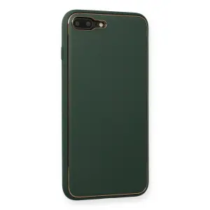 İphone 7 Plus Kılıf Co Deri  Kapak - Yeşil