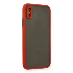 İphone X Kılıf Montreal  Kapak - Kırmızı