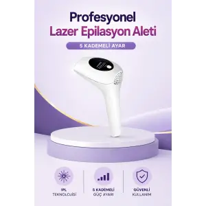 IPL Lazer Epilasyon Aleti 5 Kademeli Güç Ayarlı