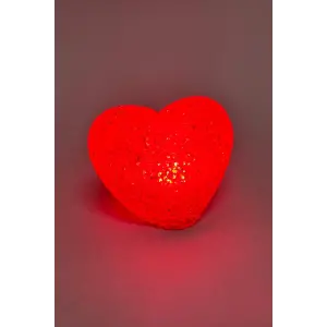 Işıklı Kırmızı Kalp Led Lamba 9 cm