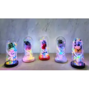 Işıklı Müzikli Romantik Gül Buketi