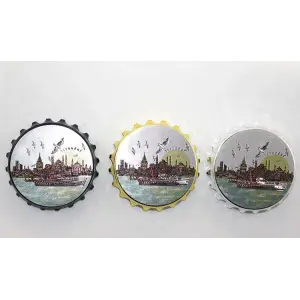 İstanbul Temalı Gazoz Kapağı Magnet - Model 1