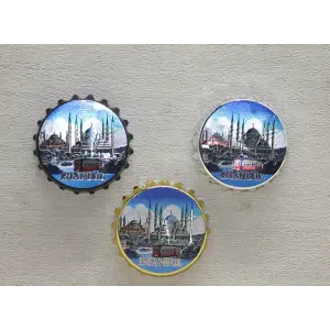İstanbul Temalı Gazoz Kapağı Magnet - Model 3