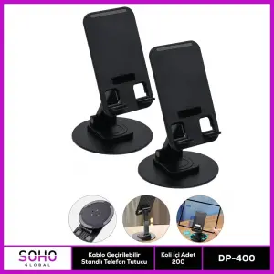 Kablo Geçirilebilir Telefon Tutucu