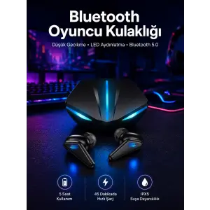 Kablosuz Bluetooth Bağlantılı Kulaklık ve Dokunmatik Ekran Akıllı Saat Arama Cevaplama