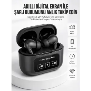 Kablosuz Bluetooth Kulaklık Pro Yeni Nesil Dokunmatik Kontrol