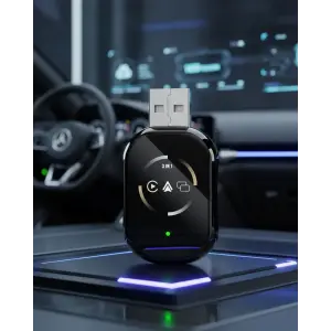 Kablosuz CarPlay ve Android Auto Adaptörü Tak Çalıştır Kullanım