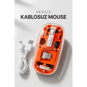 Kablosuz Mouse Fare 5.0 Bluetooth Bağlantılı USB Girişli
