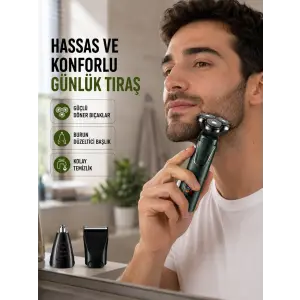 Kablosuz Şarjlı Çok Amaçlı Tıraş Makinesi