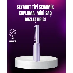 Kablosuz USB Şarjlı Saç Düzleştirici Tarak – Seyahat Boy