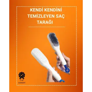 Kafa Derisi Masajlı Saç Tarağı – Kendini Temizleyen, Anti-Statik