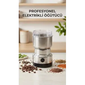 Kahve ve Baharat Öğütücü Makine Paslanmaz Çelik Ergonomik Kullanım