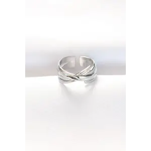 Kalın Silver Renk Ayarlanabilir Yüzük