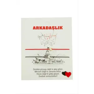 Kalp Arkadaşlık İp Bileklik 2 Adet