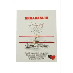 Kalp Arkadaşlık İp Bileklik 2 Adet