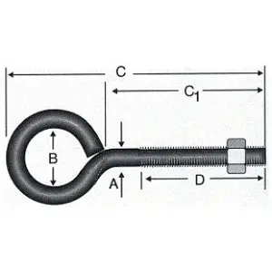 Kapalı Metrik Kanca M5 / 21x80 - 100 Adet