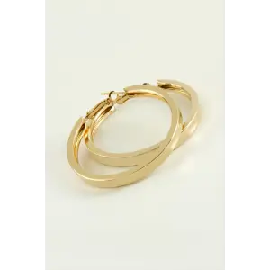Kare Düz Halka Küpe 4,5 cm