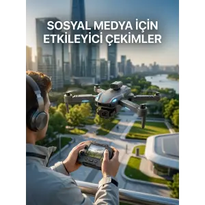 Katlanabilir Profesyonel Görünümlü Kamera Drone