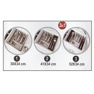 Kayar Kaşıklık Organizeri - 3 Aşamalı Sürgülü - Sağ Sol Açılır
