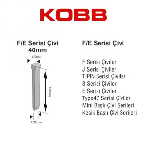 KBZ40F 40 mm 2500 Adet Çivi