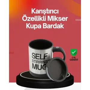 Kendi Kendini Karıştıran Termos Kupa | Güçlü Motor ve Çift Katmanlı Isı Koruma