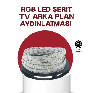 Kendinden Yapışkanlı LED Şerit Televizyon Aydınlatması 2mt