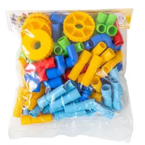 King Kids Tekerlekli Boru  72 Parça - PE 7190