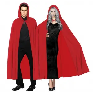 Kırmızı Renk Kapşonlu Pelerin 120 Cm Bx40