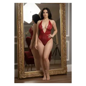 Kırmızı Taşlı Bodysuit