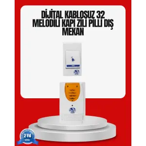 Kolay Kullanımlı Kablosuz Kapı Zili Şık ve Sade Tasarım