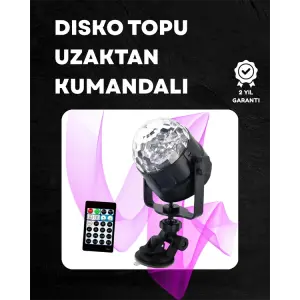 Kompakt Tasarımlı, Döner Renkli LED Disko Topu - Ev ve Profesyonel Kullanım