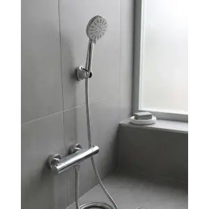 Krem Duş Başlığı Seti 4 Kademeli El Duşu Spiral Hortumlu Banyo Seti