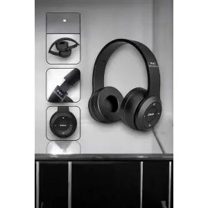 Kulak Üstü TF Kart ve AUX Destekli Ergonomik Bluetooth Kulaklık