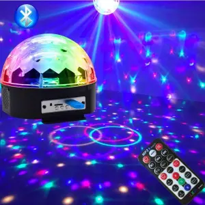 Küre Disko Topu Müzik Çalar Renkli Lazer Işıklı Bluetooth Bx40
