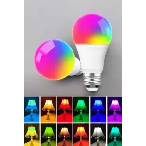 Led Ampul Enerji Dostu RGB Işıklı 100W Led Işık