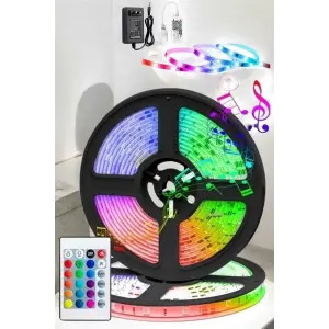 Led Işık 5 Metre Şerit Led RGB Işıklı