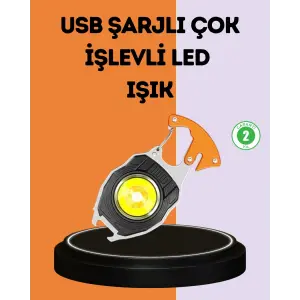 LED Işıklı Acil Durum Düdüklü Anahtarlık Fener