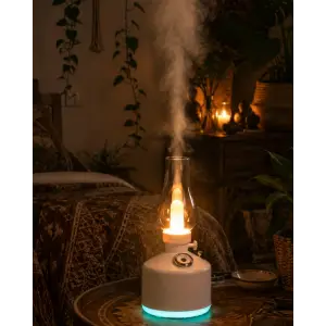 LED Işıklı Vintage Hava Nemlendirici Aromaterapi Difüzörü USB Şarjlı