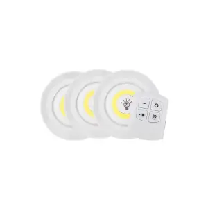 Led Lamba 3lü Uzaktan Kumandalı Yapışkanlı