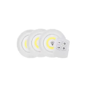 Led Lamba 3lü Uzaktan Kumandalı Yapışkanlı