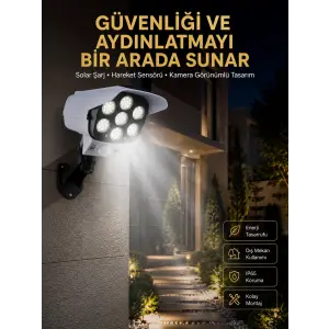 LED Lamba-Güneş Paneli Destekli Uzaktan Kumandalı Solar LED Lamba