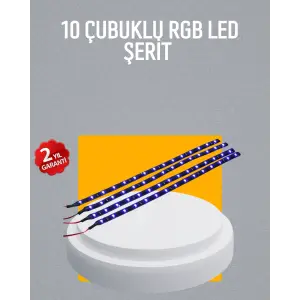 LED Yağmur Işığı Seti 10 Adet Meteor Çubuk Aydınlatma