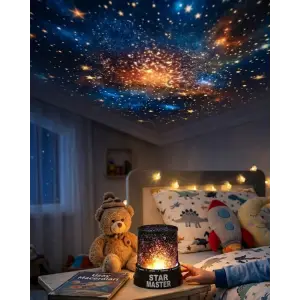 LED Yıldız Projeksiyon Lambası Romantik Oda Atmosfer Işığı