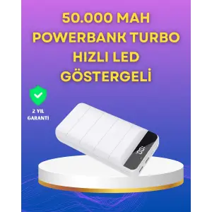 Lightning ve Type-C Girişli 50000mAh Powerbank