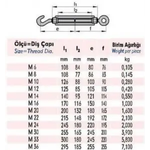 M8 Çektirme ( 4 Adet )